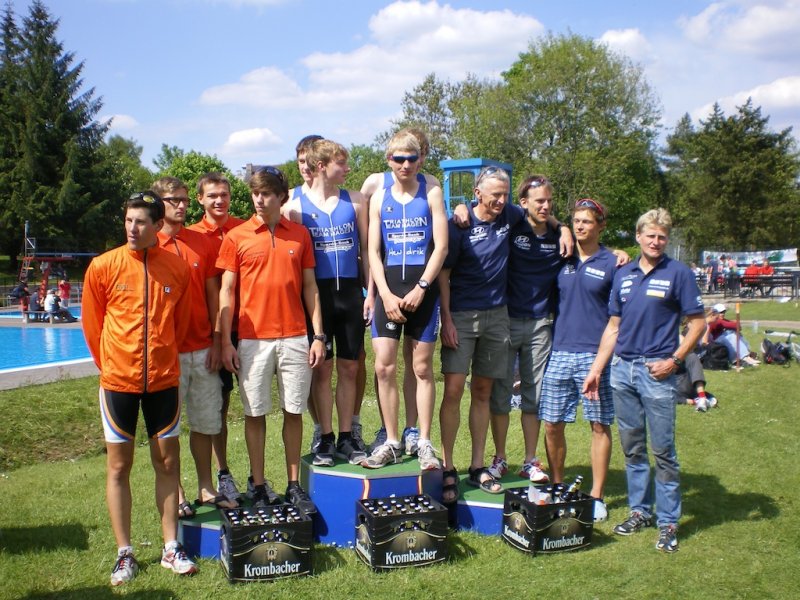 Siegerehrung: v.l.n.r.: Christian Thomas, Leonard Nelle, Till Pastor, Tim Klauke