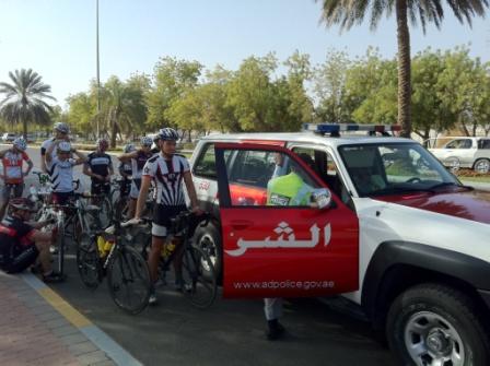 Training unter den Augen der Polizei
