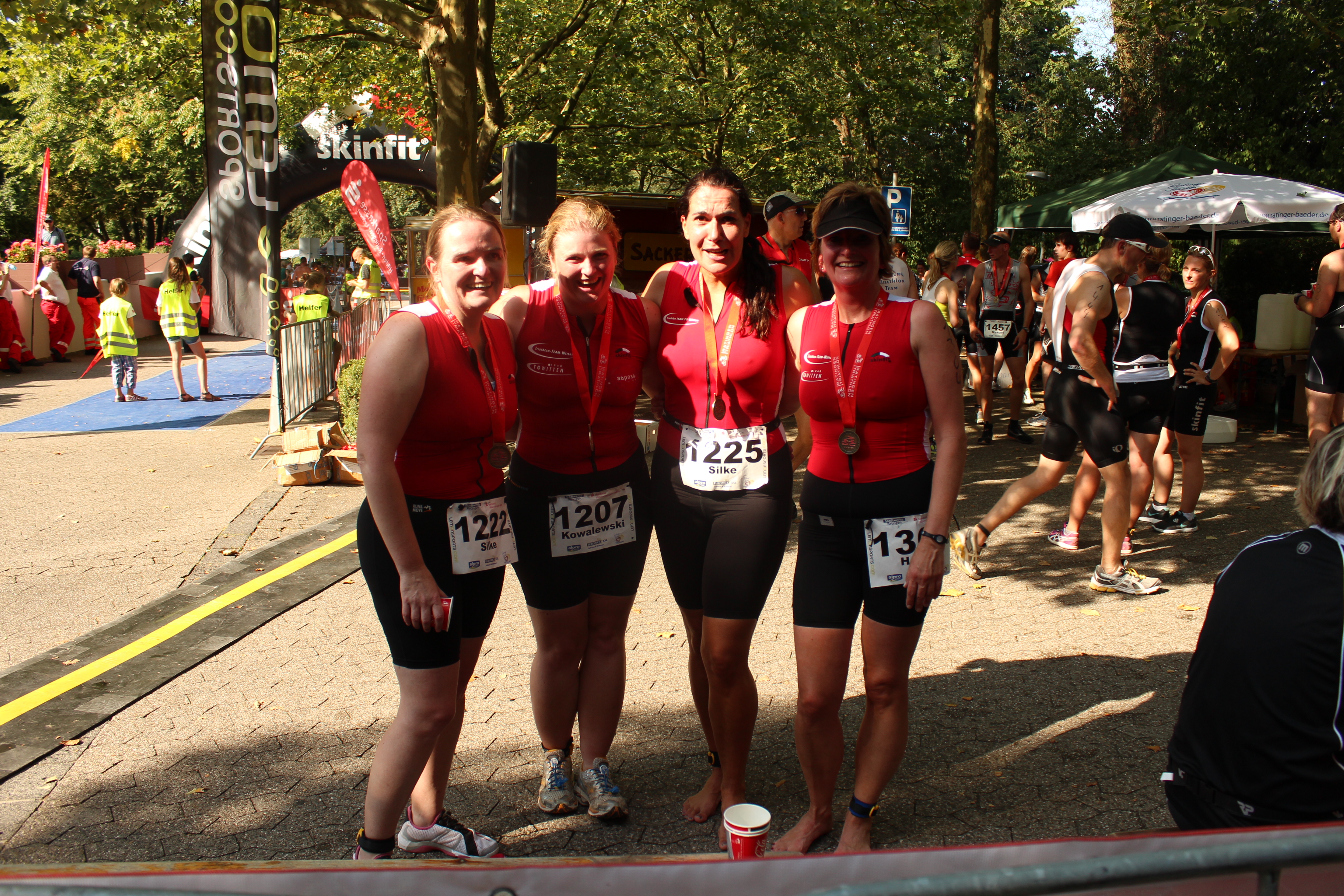 Auch im freien Feld gut vertreten: das Triathlon TEAM TG Witten alt